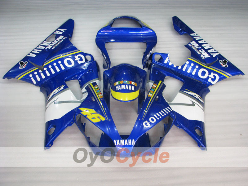 Kit de carénage à injection pour YZF-R1 00-01 - Bleu, blanc - GO!!!!!!!, MOTUL #OYO87905743