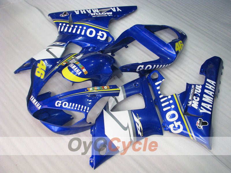 Kit de carénage à injection pour YZF-R1 00-01 - Bleu, blanc - GO!!!!!!!, MOTUL #OYO87905743
