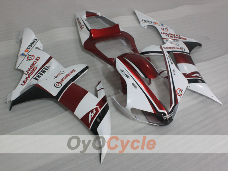 Kit de carénages à injection pour YZF-R1 02-03 - Rouge, Blanc, Noir - Personnalisable #OYO87905761
