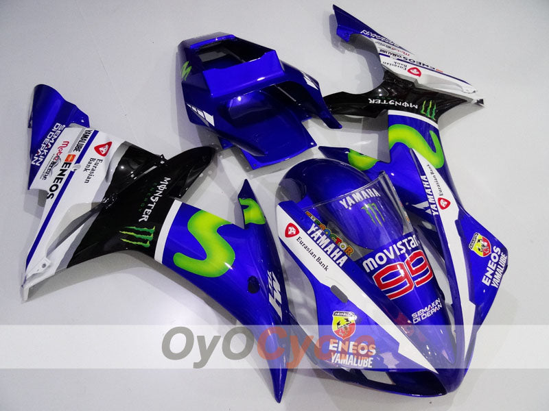 Kit de carénages à injection pour YZF-R1 02-03 - Bleu, Blanc, Noir - Monster #OYO87905763