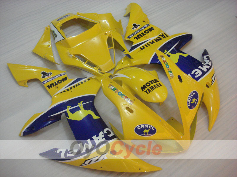Kit de carénages à injection pour YZF-R1 02-03 - Jaune, Bleu - Camel, MOTUL #OYO87905764