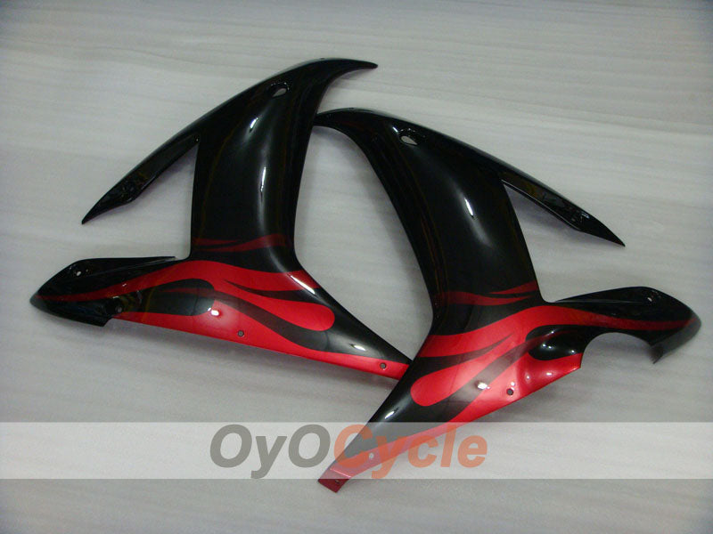 Kit de carénages à injection pour YZF-R1 02-03 - Rouge, Noir - Flamme #OYO87905766