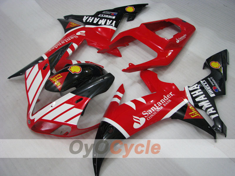 Kit de carénage injecté pour YZF-R1 02-03 - Rouge, noir - Santander #OYO87905771