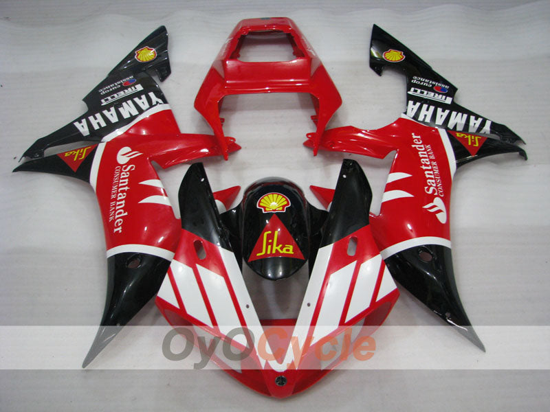 Kit de carénage injecté pour YZF-R1 02-03 - Rouge, noir - Santander #OYO87905771