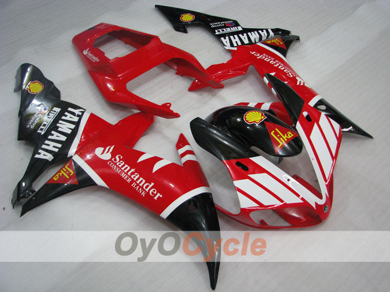 Kit de carénage injecté pour YZF-R1 02-03 - Rouge, noir - Santander #OYO87905771