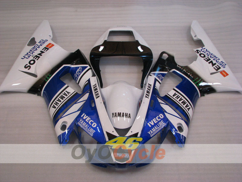 Kit de carénage injecté pour YZF-R1 98-99 - Bleu, blanc, noir - Monster #OYO87905772