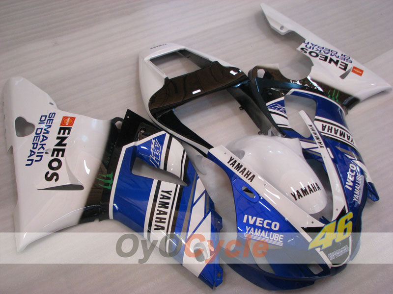 Kit de carénage injecté pour YZF-R1 98-99 - Bleu, blanc, noir - Monster #OYO87905772