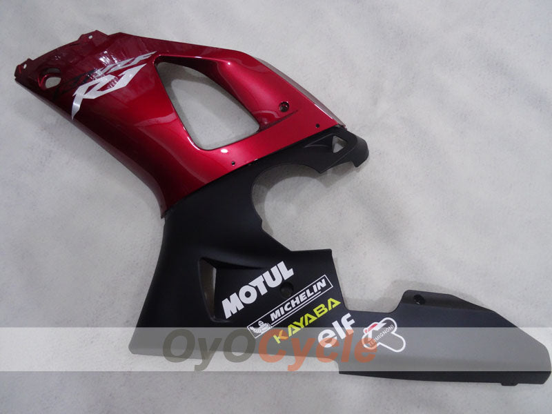 Kit de carénage injecté pour YZF-R1 98-99 - Rouge vin, noir - MOTUL #OYO87905775