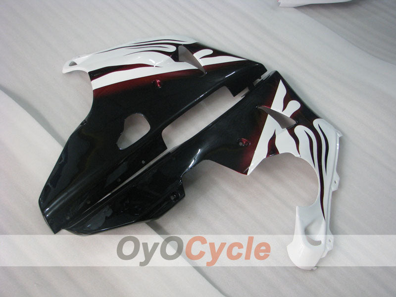 Kit de carénage injecté pour YZF-R1 98-99 - Blanc, noir - Flamme #OYO87905779