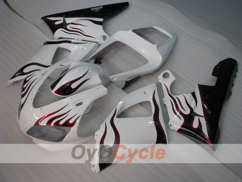 Kit de carénage injecté pour YZF-R1 98-99 - Blanc, noir - Flamme #OYO87905779
