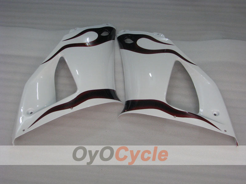 Kit de carénage injecté pour YZF-R1 98-99 - Blanc, noir - Flamme #OYO87905779