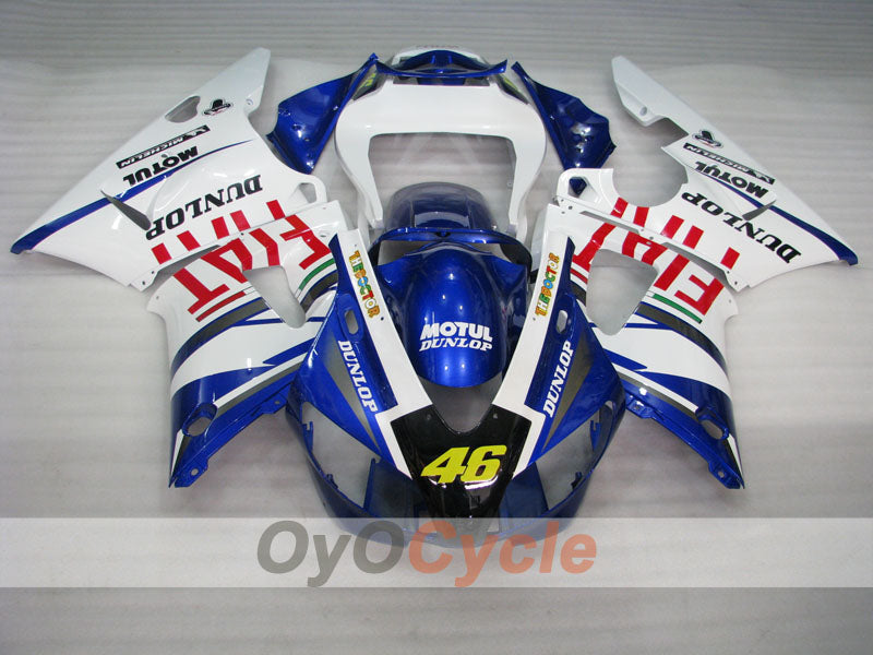 Kit de carénage à injection pour YZF-R1 98-99 - Bleu, blanc - DUNLOP, FIAT, MOTUL #OYO87905781 Image secondaire du produit