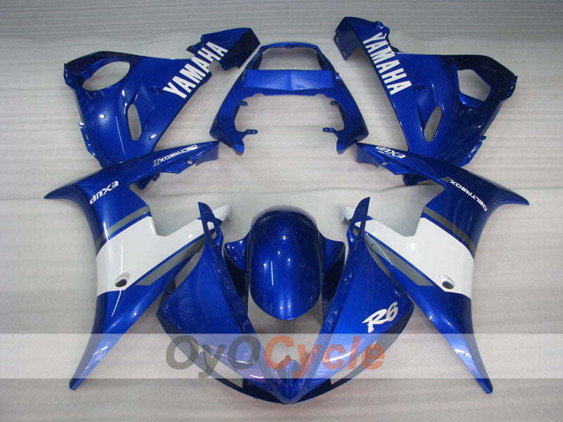 Kit de carénage à injection pour YZF-R6 03-04 - Bleu, blanc - Style d'origine #OYO87905790