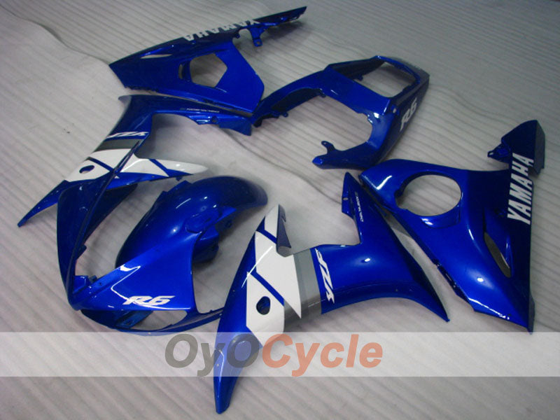 Kit de carénage à injection pour YZF-R6 03-04 - Bleu, blanc - Style d'origine #OYO87905791