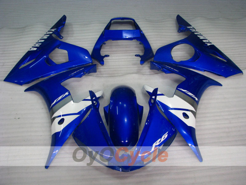 Kit de carénage à injection pour YZF-R6 03-04 - Bleu, blanc - Style d'origine #OYO87905791