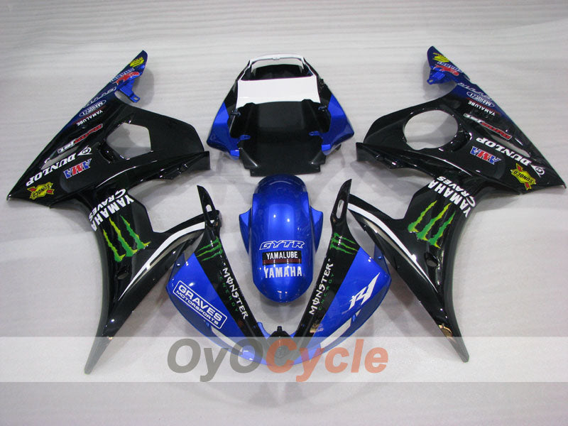 Kit de carénage à injection pour YZF-R6 05 - Bleu, noir - Monster #OYO87905836