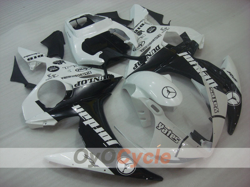 Kit de carénage à injection pour YZF-R6 05 - Blanc, noir - Jordan #OYO87905838