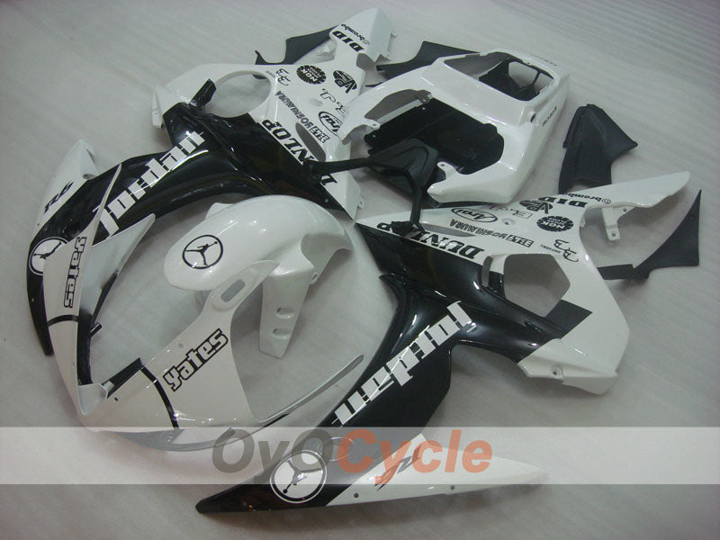 Kit de carénage à injection pour YZF-R6 05 - Blanc, noir - Jordan #OYO87905838