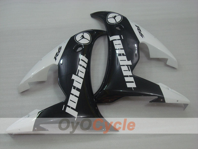 Kit de carénage à injection pour YZF-R6 05 - Blanc, noir - Jordan #OYO87905838