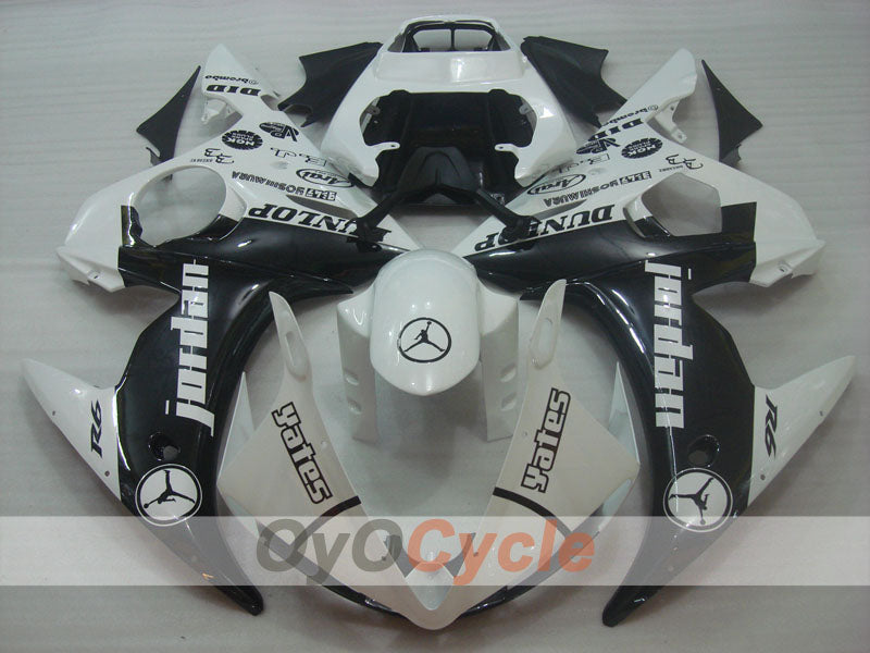 Kit de carénage à injection pour YZF-R6 05 - Blanc, noir - Jordan #OYO87905838