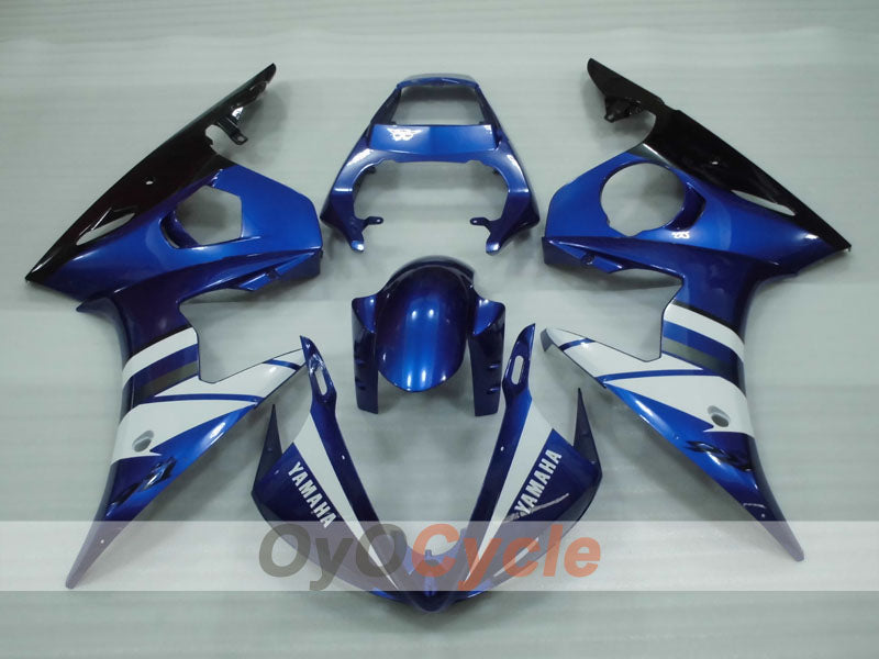 Kit de carénage en injection pour YZF-R6 03-04 - Bleu, blanc, noir - Style usine #OYO87905800