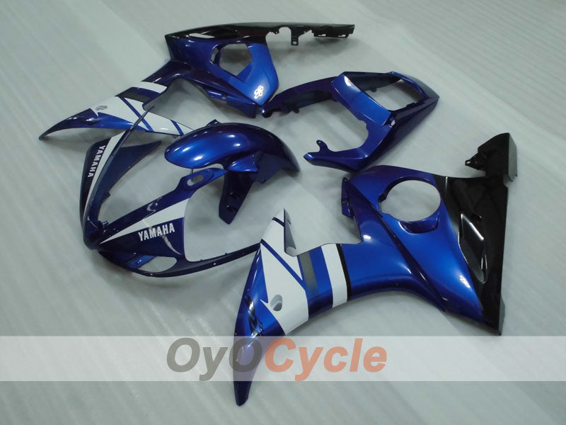 Kit de carénage en injection pour YZF-R6 03-04 - Bleu, blanc, noir - Style usine #OYO87905800