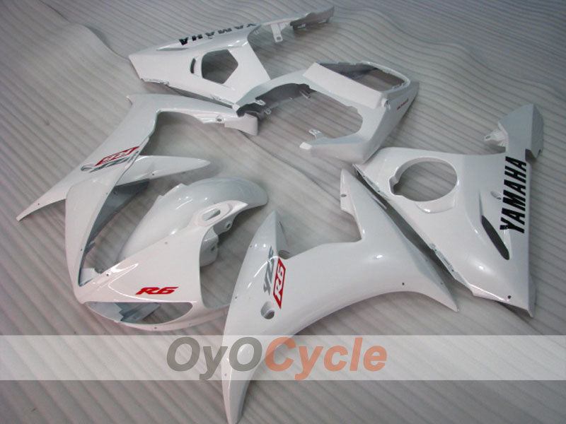Kit de carénage en injection pour YZF-R6 03-04 - Blanc - Style usine #OYO87905801