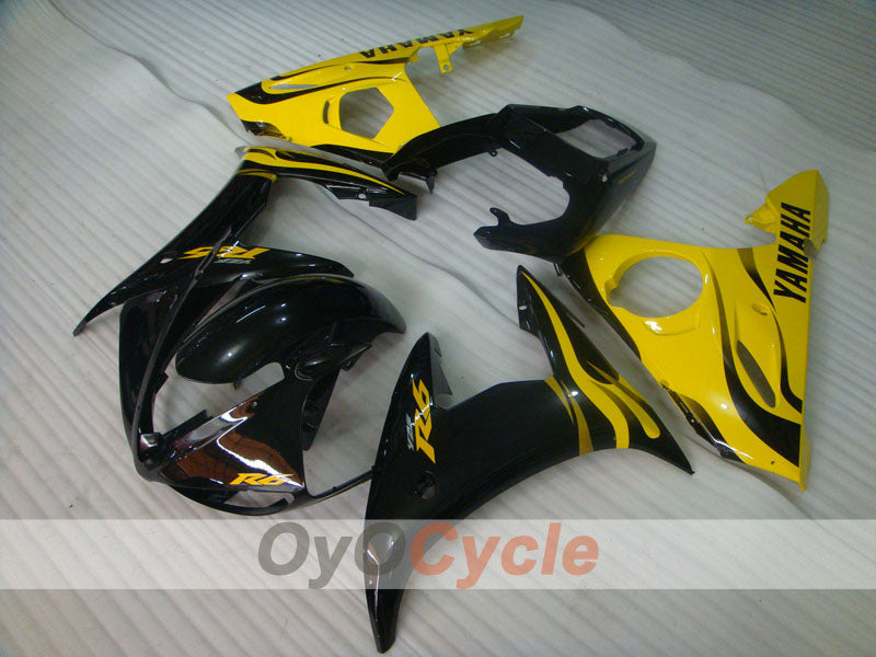 Kit de carénage à injection pour YZF-R6 05 - Jaune, Noir - Style usine #OYO87905848