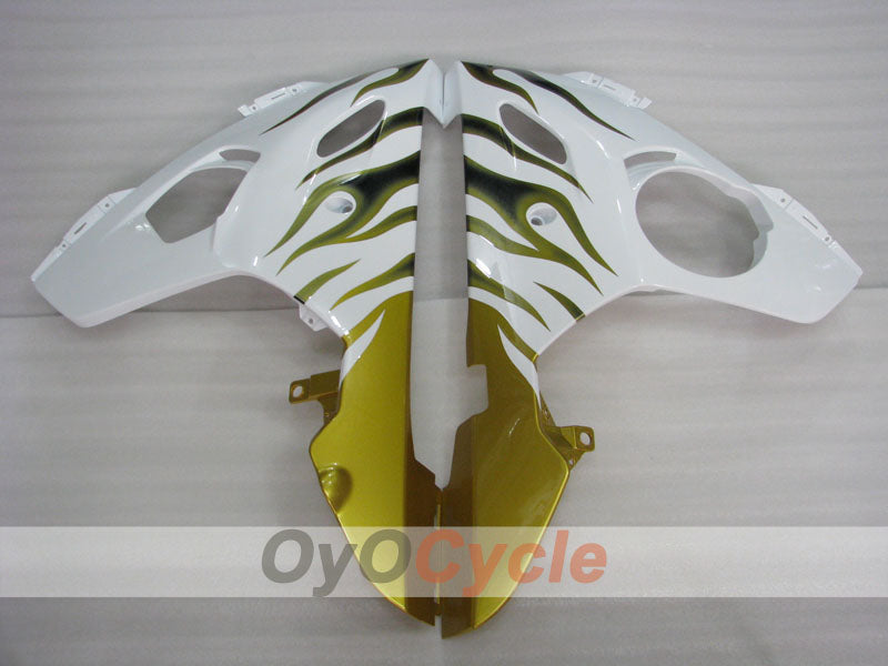 Kit de carénages injectés pour YZF-R6 03-04 - Jaune, Blanc - Style d'origine #OYO87905805