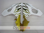 Kit de carénages injectés pour YZF-R6 03-04 - Jaune, Blanc - Style d'origine #OYO87905805