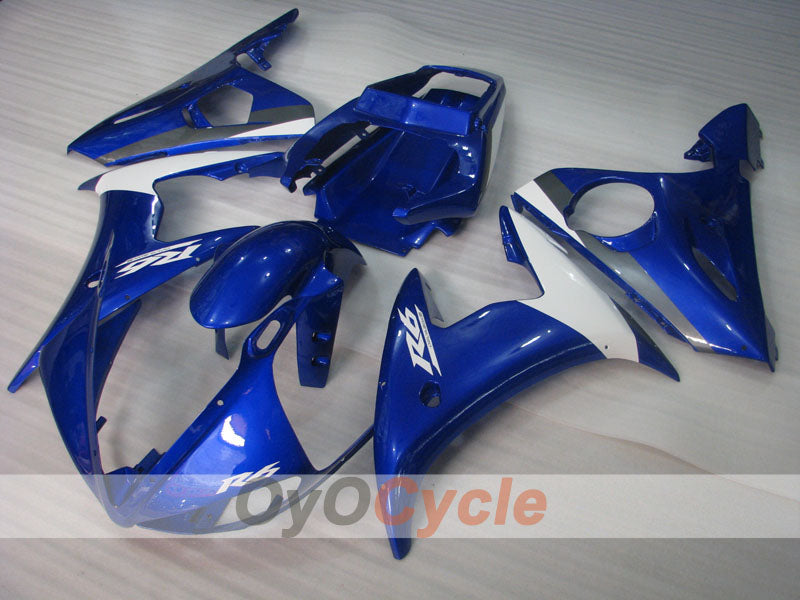 Kit de carénage à injection pour YZF-R6 05 - Bleu, Blanc - Style usine #OYO87905850