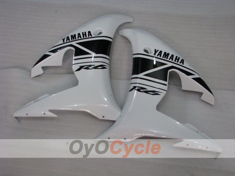 Kit de carénage à injection pour YZF-R6 05 - Blanc, Noir - Style usine #OYO87905852