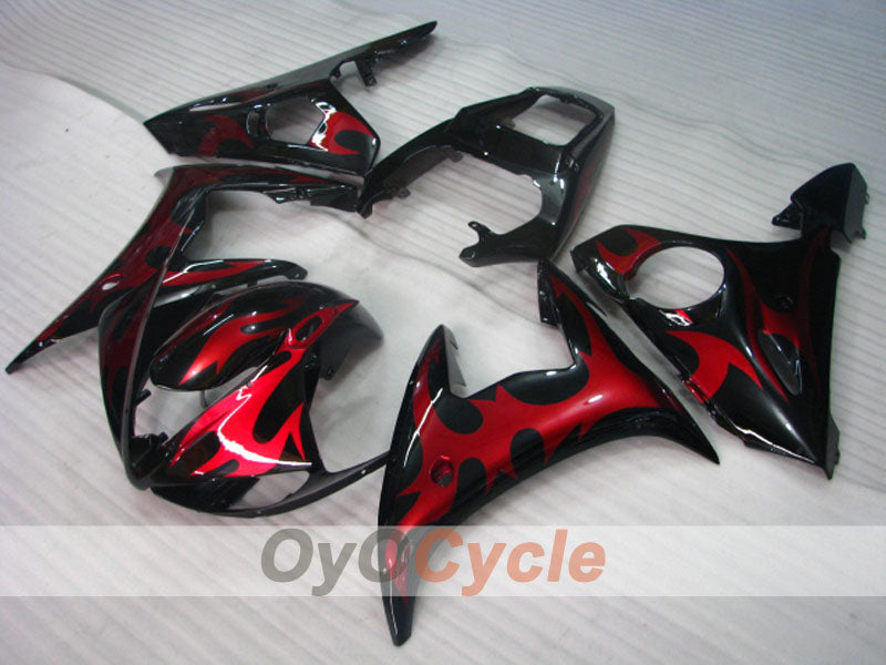 Kit de carénage à injection pour YZF-R6 05 - Rouge, Noir - Style usine #OYO87905854