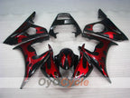Kit de carénage à injection pour YZF-R6 05 - Rouge, Noir - Style usine #OYO87905854