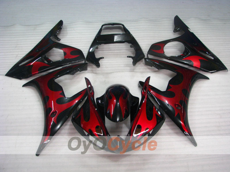 Kit de carénage à injection pour YZF-R6 05 - Rouge, Noir - Style usine #OYO87905854
