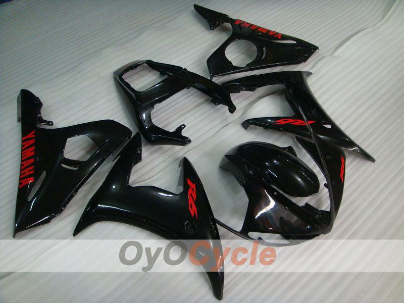 Kit de carénages injectés pour YZF-R6 03-04 - Rouge, Noir - Style d'origine #OYO87905811