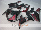 Kit de carénage à injection pour YZF-R6 05 - Rouge, noir, mat - Flamme #OYO87905856