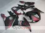 Kit de carénage à injection pour YZF-R6 05 - Rouge, noir, mat - Flamme #OYO87905856