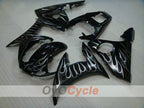 Kit de carénages injectés pour YZF-R6 03-04 - Noir - Flamme #OYO87905814