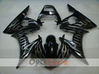 Kit de carénages injectés pour YZF-R6 03-04 - Noir - Flamme #OYO87905814