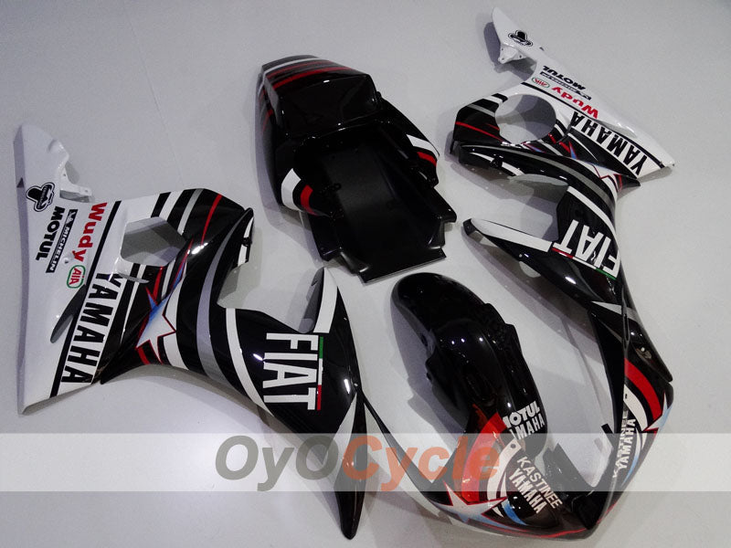 Kit de carénage injection pour YZF-R6 03-04 - Blanc, noir - FIAT #OYO87905818