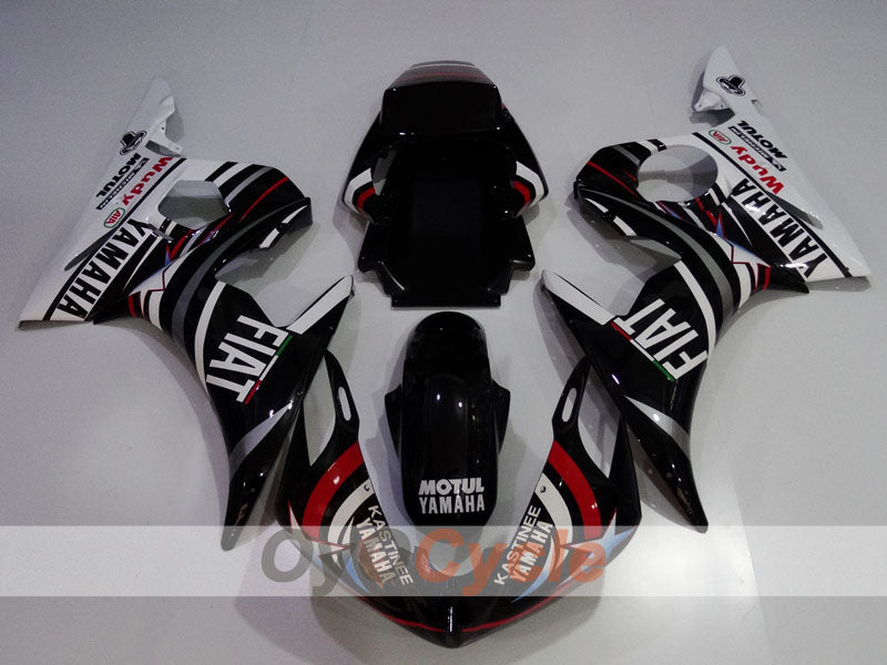 Kit de carénage injection pour YZF-R6 03-04 - Blanc, noir - FIAT #OYO87905818