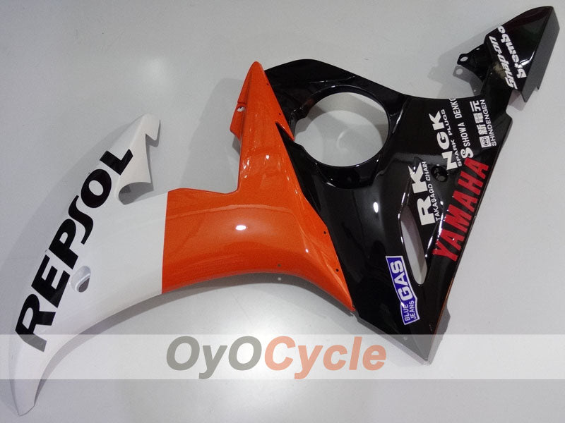 Kit de carénage injection pour YZF-R6 03-04 - Orange, blanc, noir - Repsol #OYO87905819