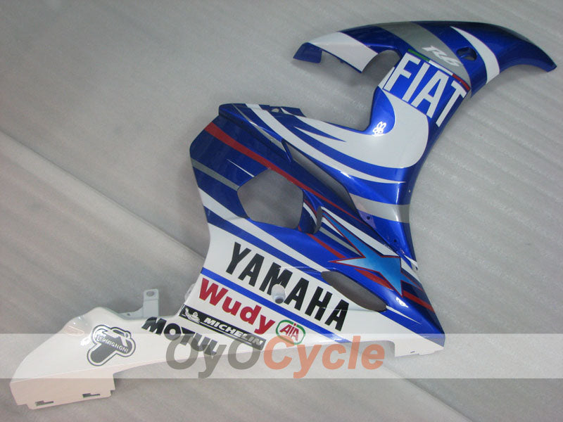 Kit de carénage injection pour YZF-R6 03-04 - Bleu, blanc - FIAT #OYO87905820
