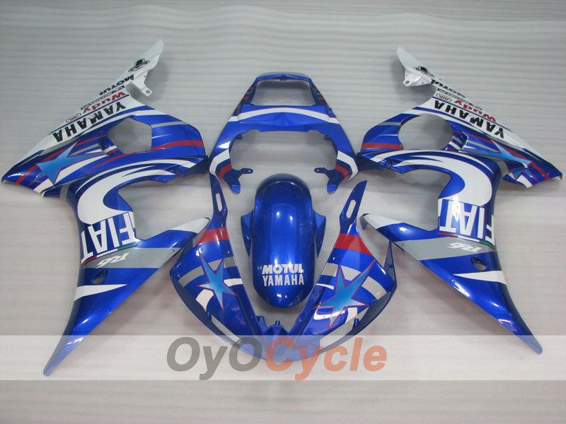 Kit de carénage injection pour YZF-R6 03-04 - Bleu, blanc - FIAT #OYO87905820