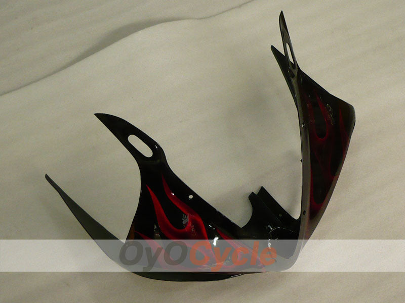 Kit de carénage injection pour YZF-R6 03-04 - Rouge, noir - Flamme #OYO87905826