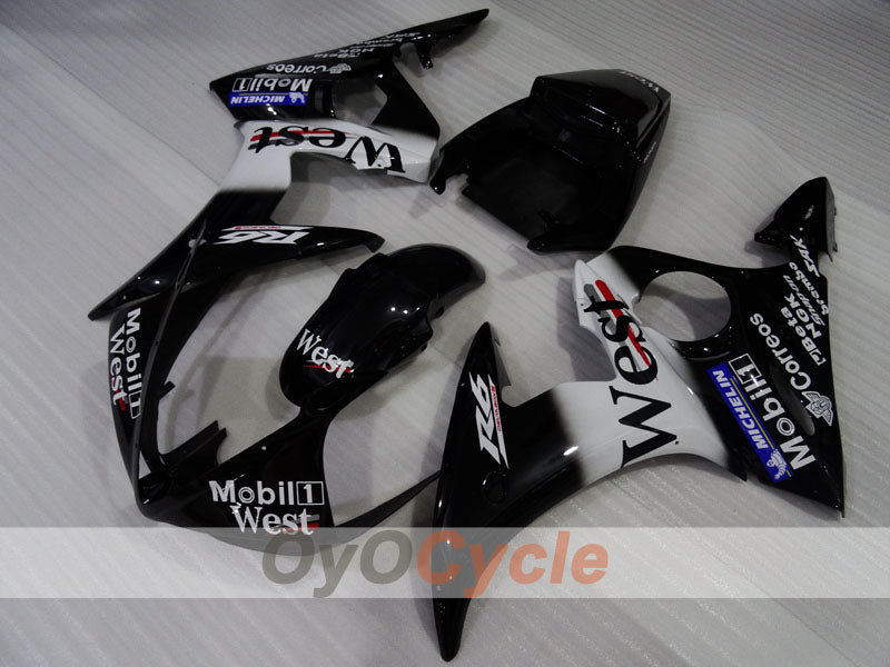 Kit de carénage à injection pour YZF-R6 03-04 - Blanc, noir - West #OYO87905832 Image secondaire du produit