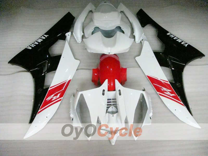 Kit de carénage à injection pour YZF-R6 06-07 - Rouge, Blanc, Noir - Style d'usine #OYO87905877