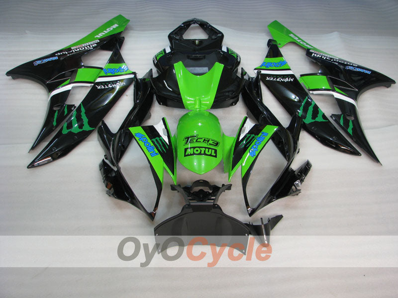 Kit de carénage à injection pour YZF-R6 06-07 - Vert, noir - Monster #OYO87905881