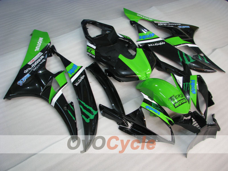 Kit de carénage à injection pour YZF-R6 06-07 - Vert, noir - Monster #OYO87905881